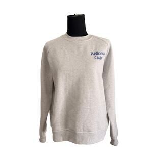 Wilo the Label Wellness Club Oversized Sweatshirt XS Gray Crewneck Pullover